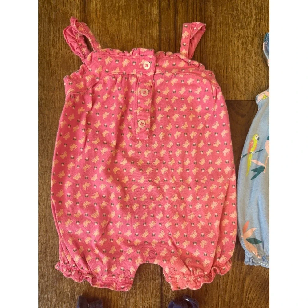 Carters Baby Girl Clothes Lot 3‎ Months Rompers Outfits Summer Shorts One Pieces